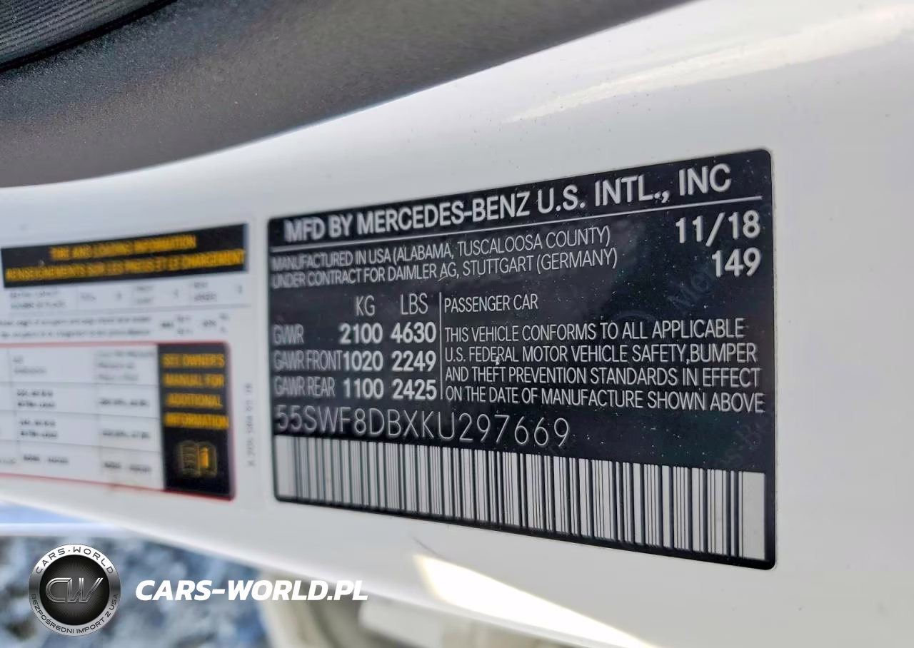 2019 Mercedes-Benz C 300 VIN:55SWF8DBXKU297669 - 12