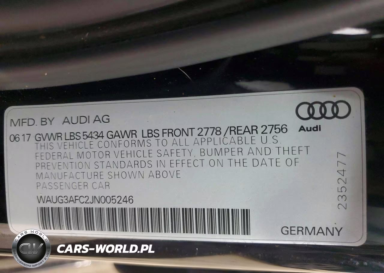 2018 Audi A6 Premium Plus VIN:WAUG3AFC2JN005246 - 12