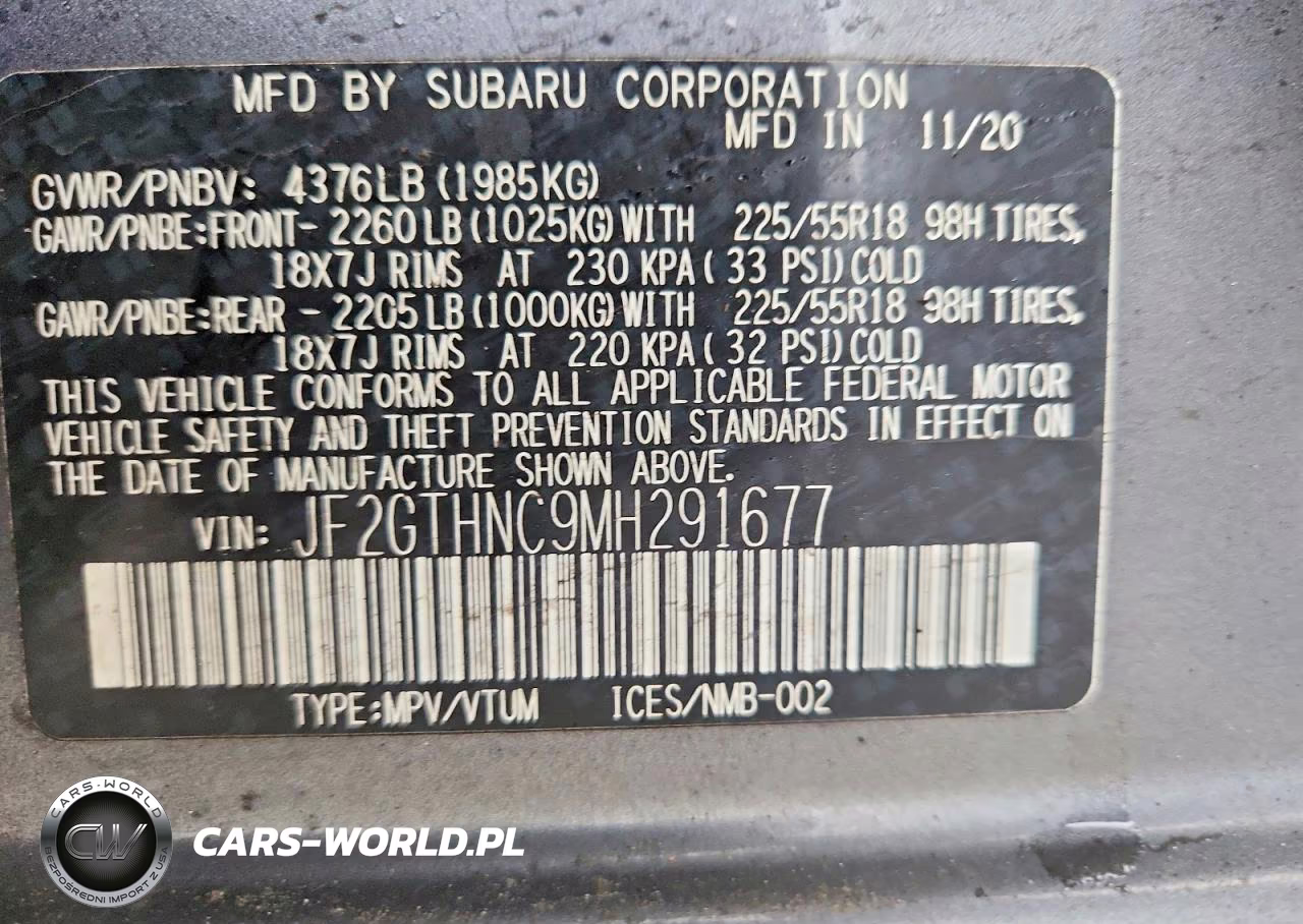 2021 Subaru Crosstrek Limited VIN:JF2GTHNC9MH291677 - 13