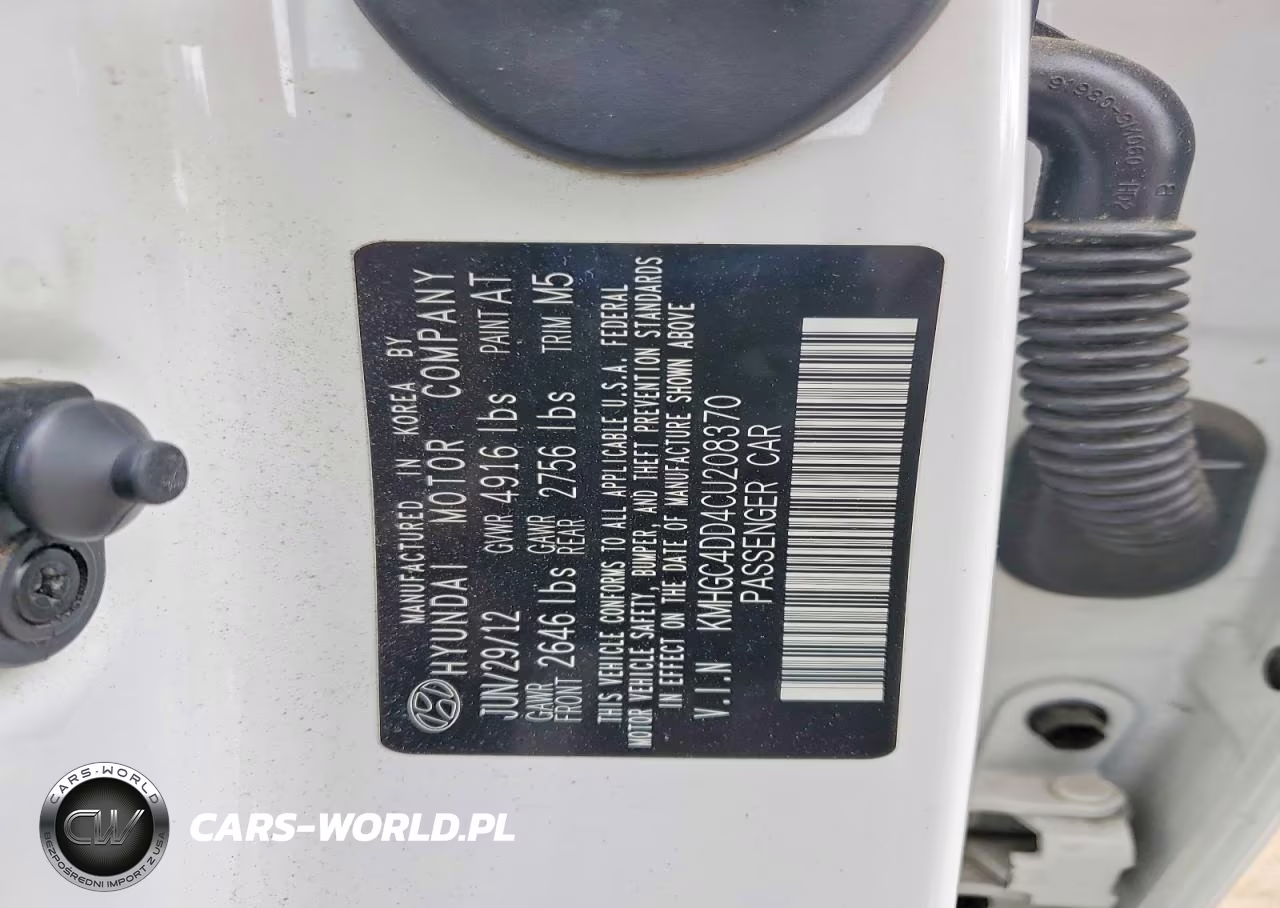 2012 Hyundai Genesis 3.8L V6 VIN:KMHGC4DD4CU208370 - 12