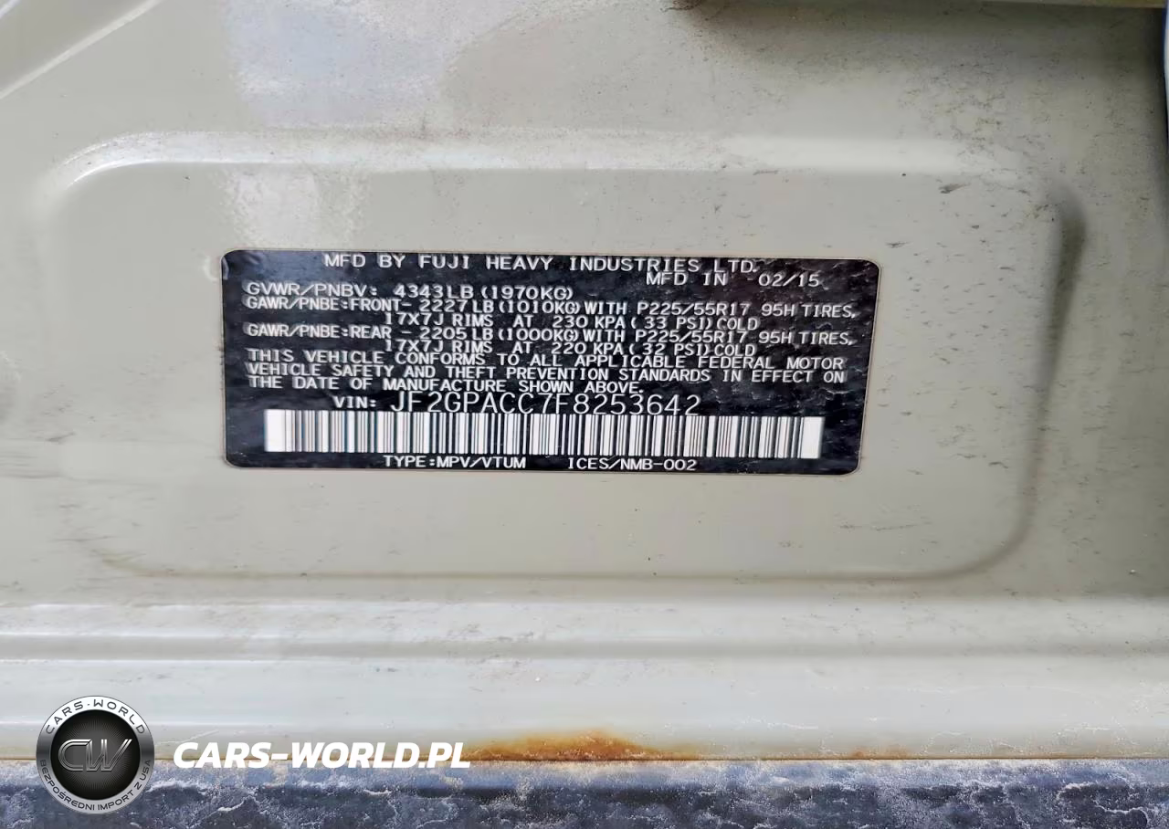 2015 Subaru Xv Crosstrek 2.0 Premium VIN:JF2GPACC7F8253642 - 12