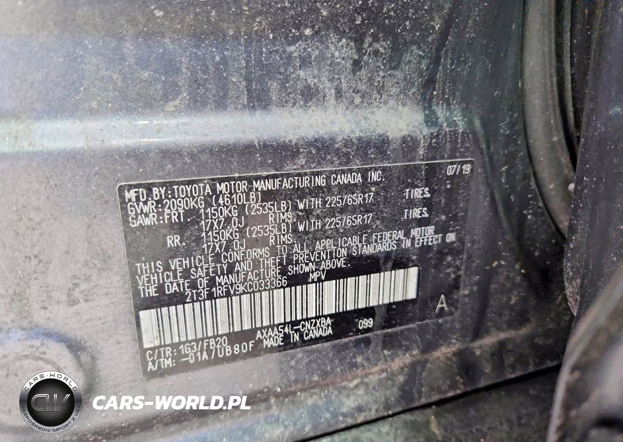 2019 Toyota Rav4 Le VIN:2T3F1RFV9KC033366 - 13