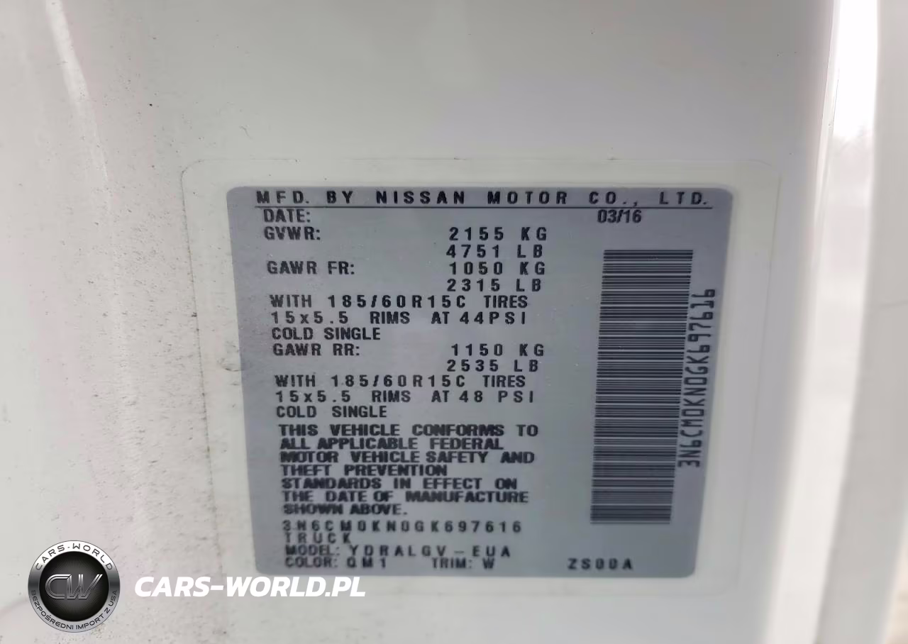 2016 Nissan Nv200 Utility - Service Van VIN:3N6CM0KN0GK697616 - 13