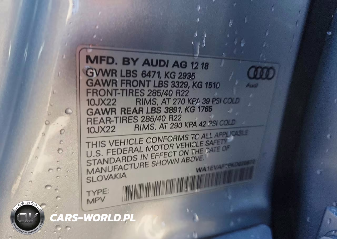 2019 Audi Q8 Premium Plus S-Line VIN:WA1EVAF18KD020872 - 13