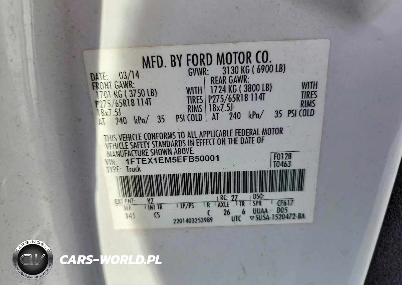 2014 Ford F150 Super Cab VIN:1FTEX1EM5EFB50001 - 12