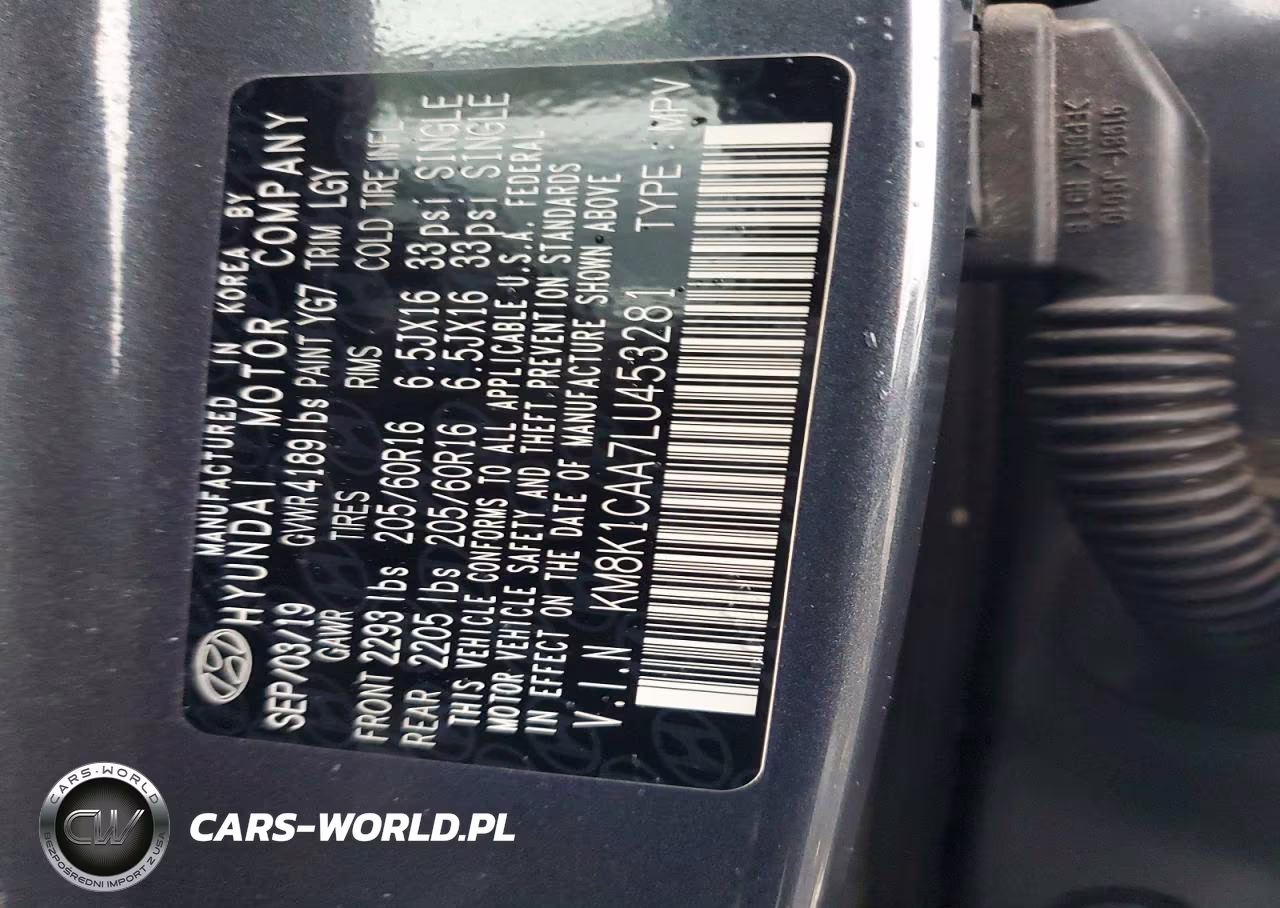 2020 Hyundai Kona Se VIN:KM8K1CAA7LU453281 - 12