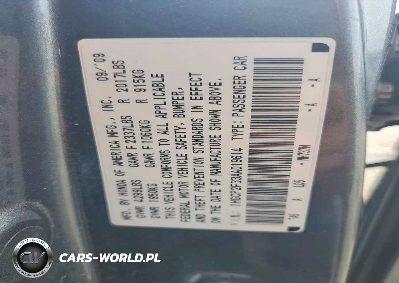 2010 Honda Accord Lx VIN:1HGCP2F33AA019614 - 12