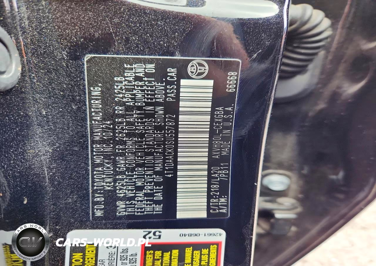 2025 Toyota Camry Xle VIN:4T1DAACK0SU557872 - 12