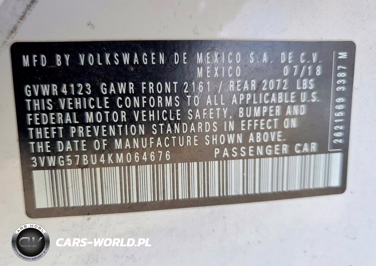 2019 Volkswagen Jetta Sel Premium VIN:3VWG57BU4KM064676 - 13