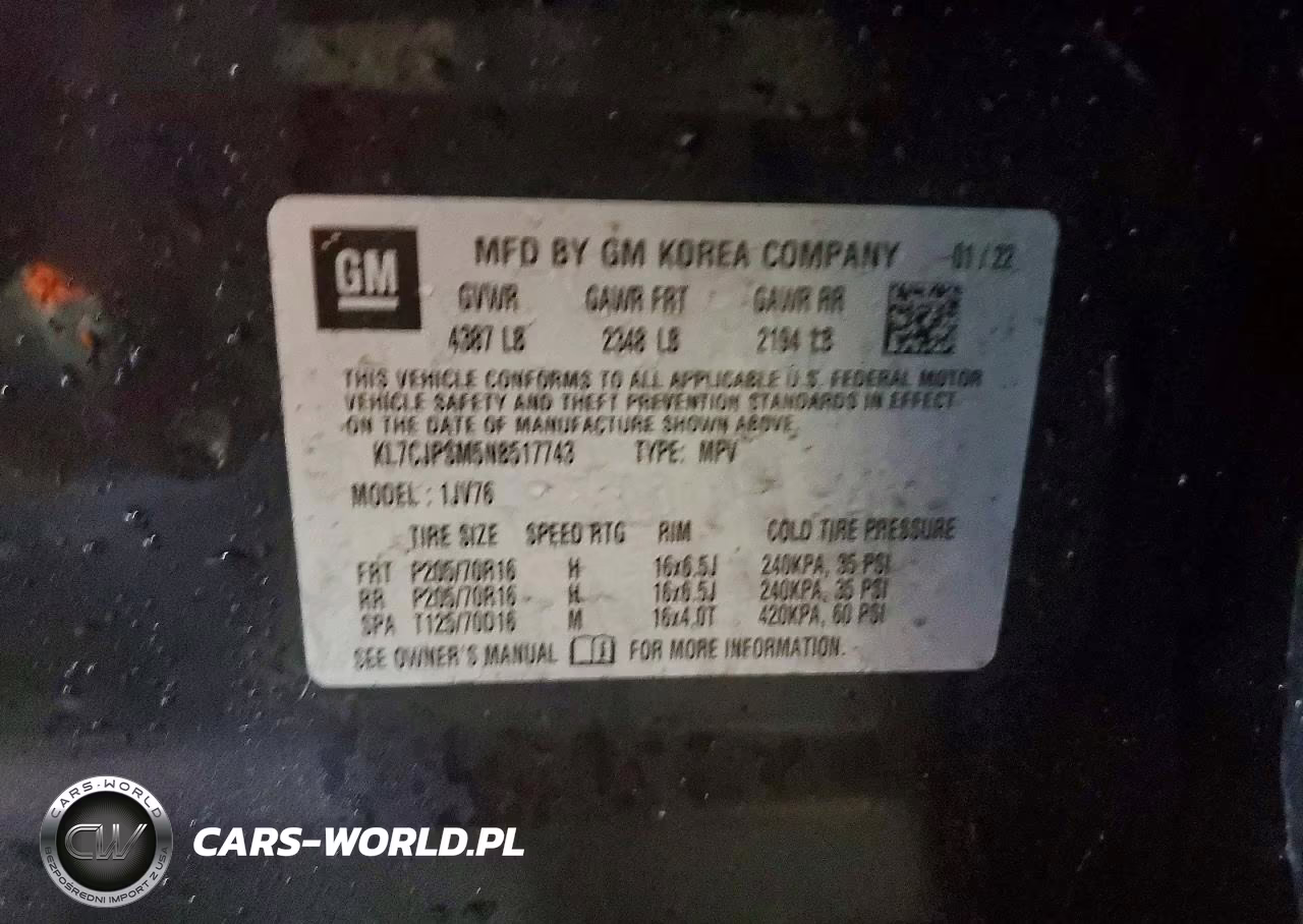 2022 Chevrolet Trax 1Lt VIN:KL7CJPSM5NB517743 - 14