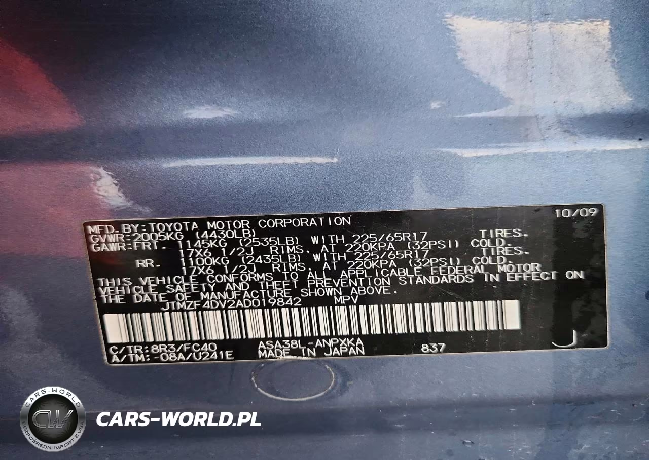 2010 Toyota Rav4 Base VIN:JTMZF4DV2AD019842 - 13