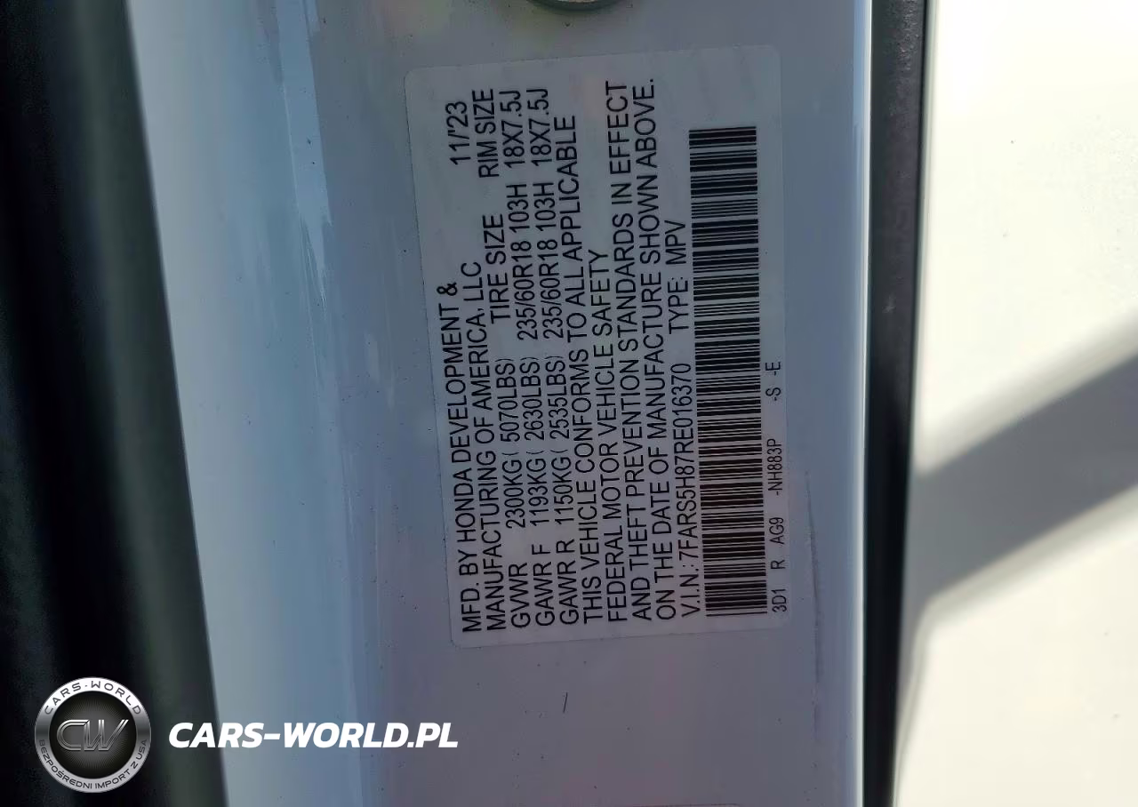 2024 Honda Cr-V Sport-L VIN:7FARS5H87RE016370 - 12