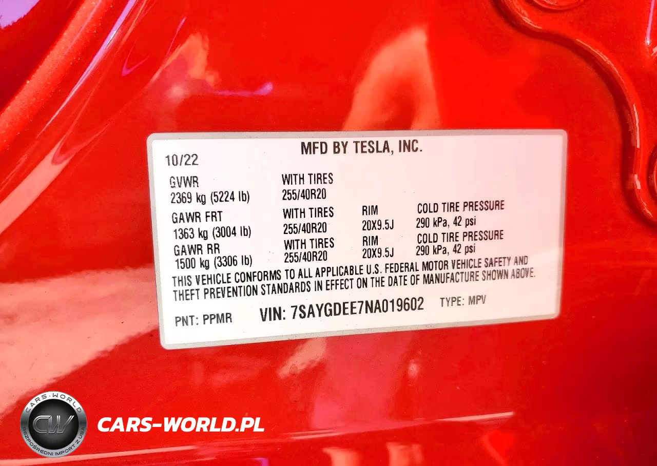 2022 Tesla Model Y VIN:7SAYGDEE7NA019602 - 13