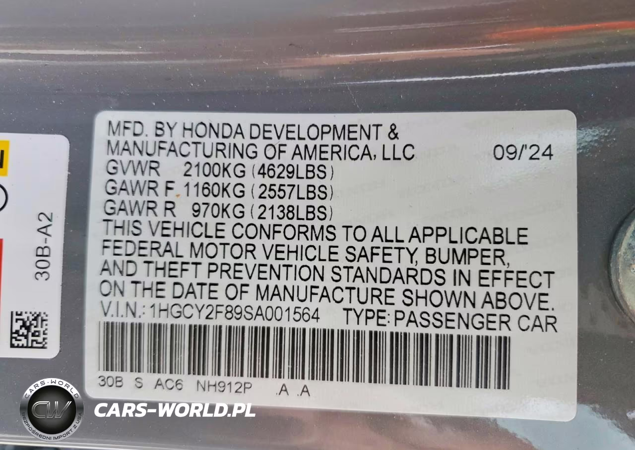 2025 Honda Accord Touring Hybrid VIN:1HGCY2F89SA001564 - 13