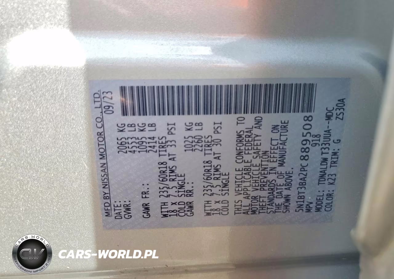 2023 Nissan Rogue Sv VIN:5N1BT3BA2PC889508 - 13