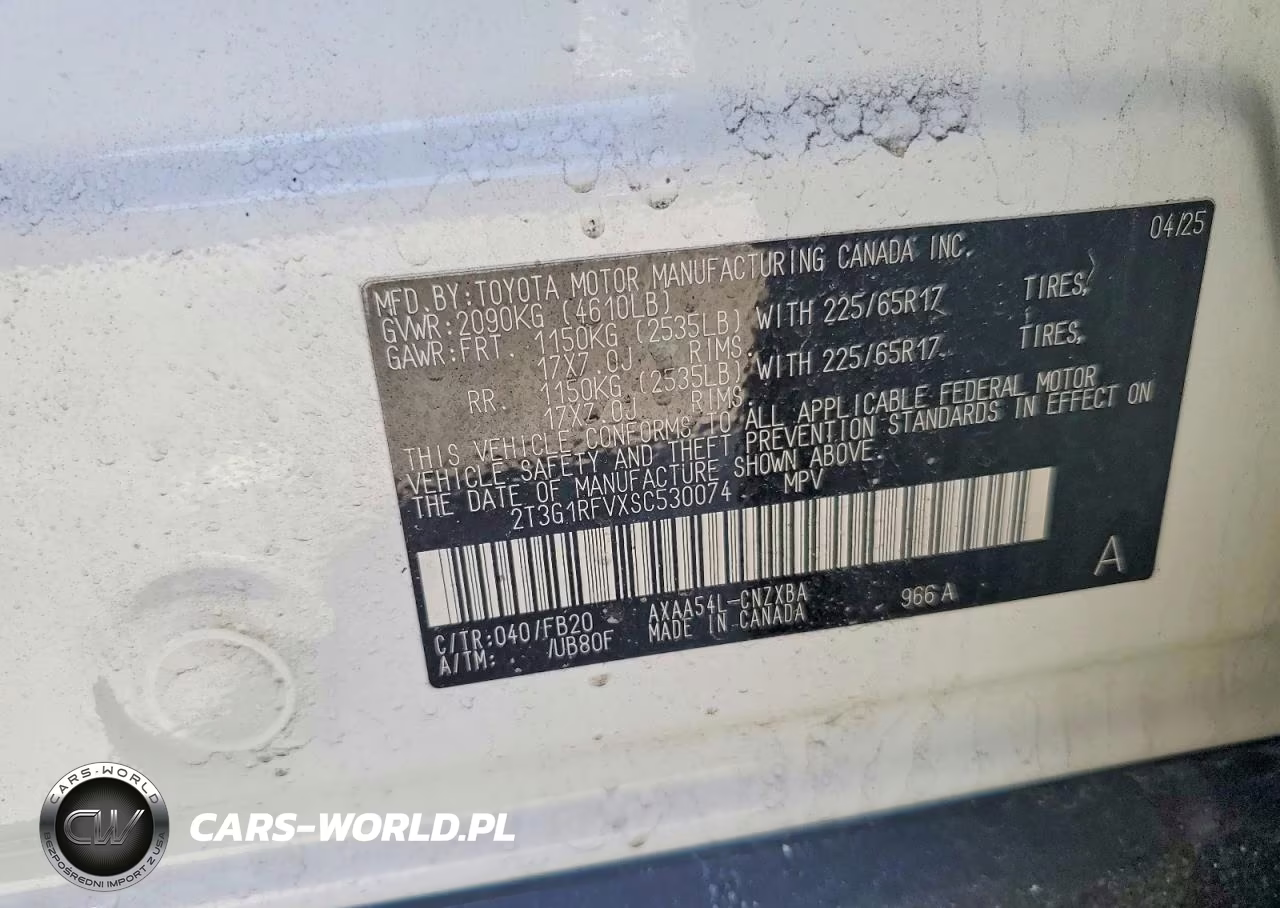 2025 Toyota Rav4 Le VIN:2T3G1RFVXSC530074 - 14