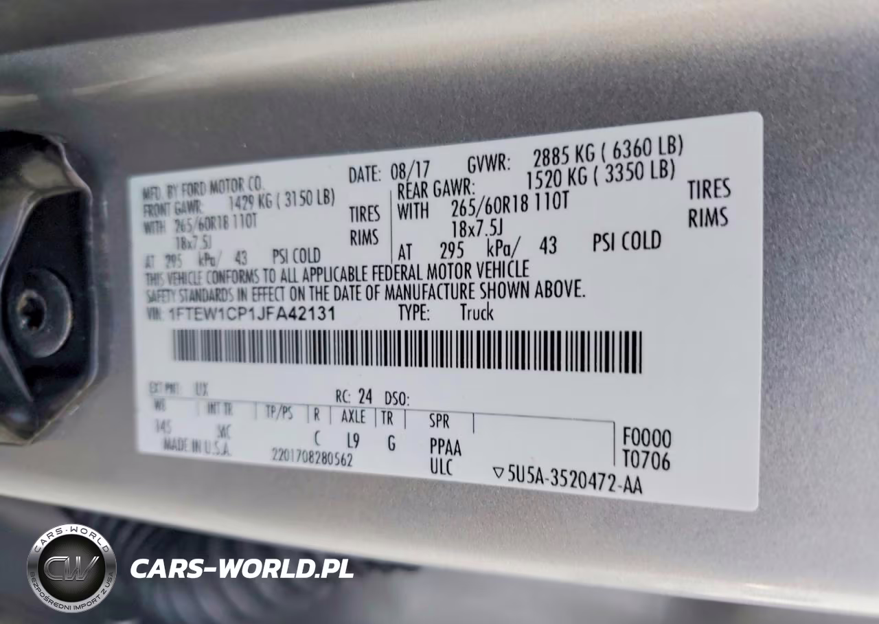 2018 Ford F150 Supercrew VIN:1FTEW1CP1JFA42131 - 13