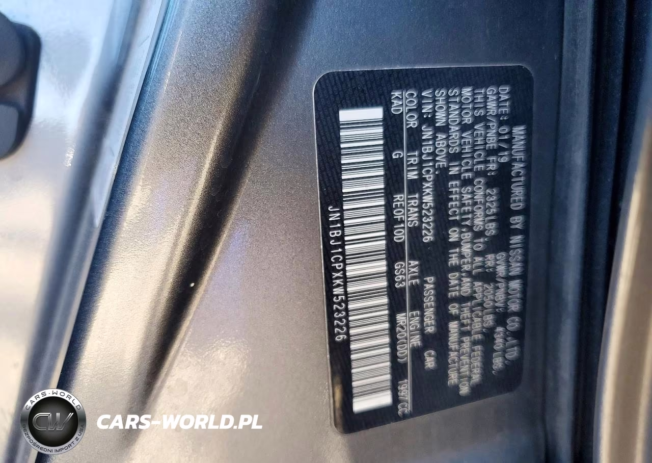 2019 Nissan Rogue Sport S VIN:JN1BJ1CPXKW523226 - 13