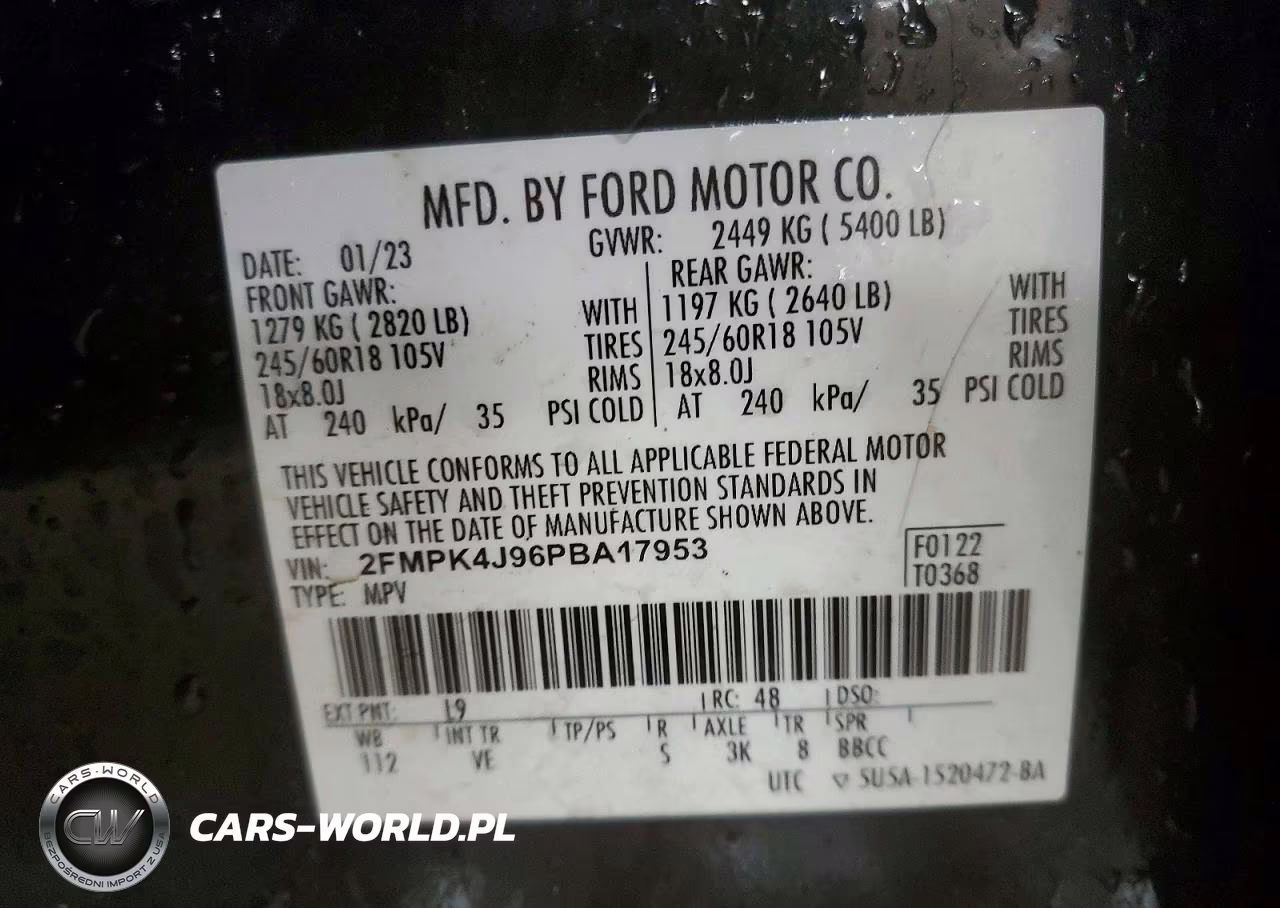 2023 Ford Edge Sel VIN:2FMPK4J96PBA17953 - 13