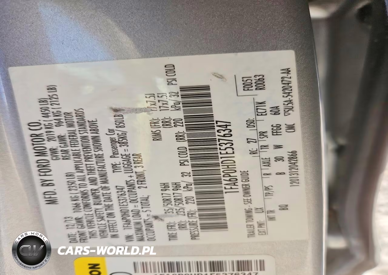 2014 Ford Fusion Se VIN:1FA6P0HD1E5376347 - 12
