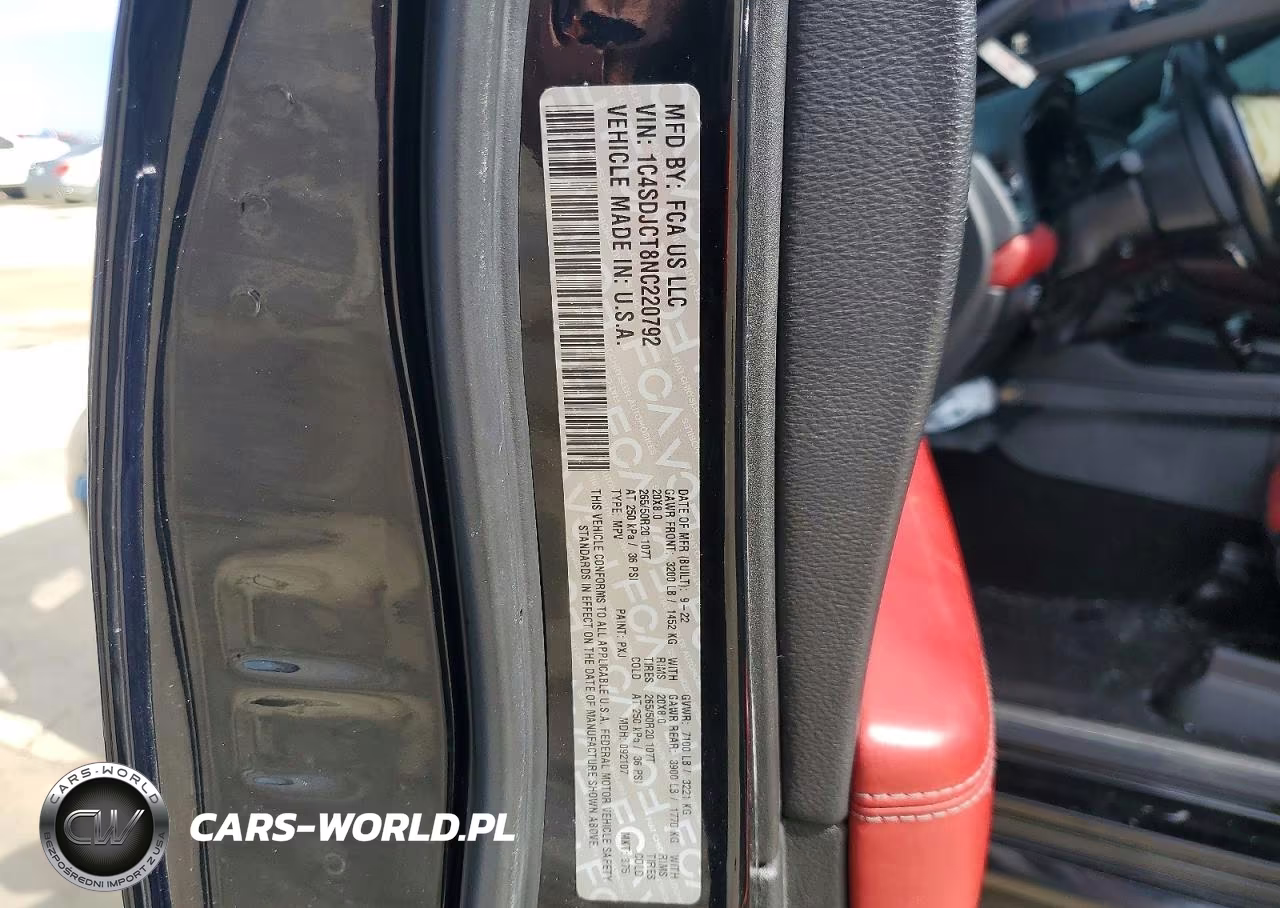 2022 Dodge Durango R VIN:1C4SDJCT8NC220792 - 13