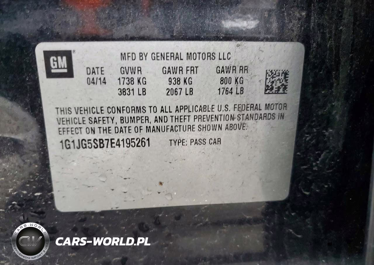 2014 Chevrolet Sonic Rs VIN:1G1JG5SB7E4195261 - 12