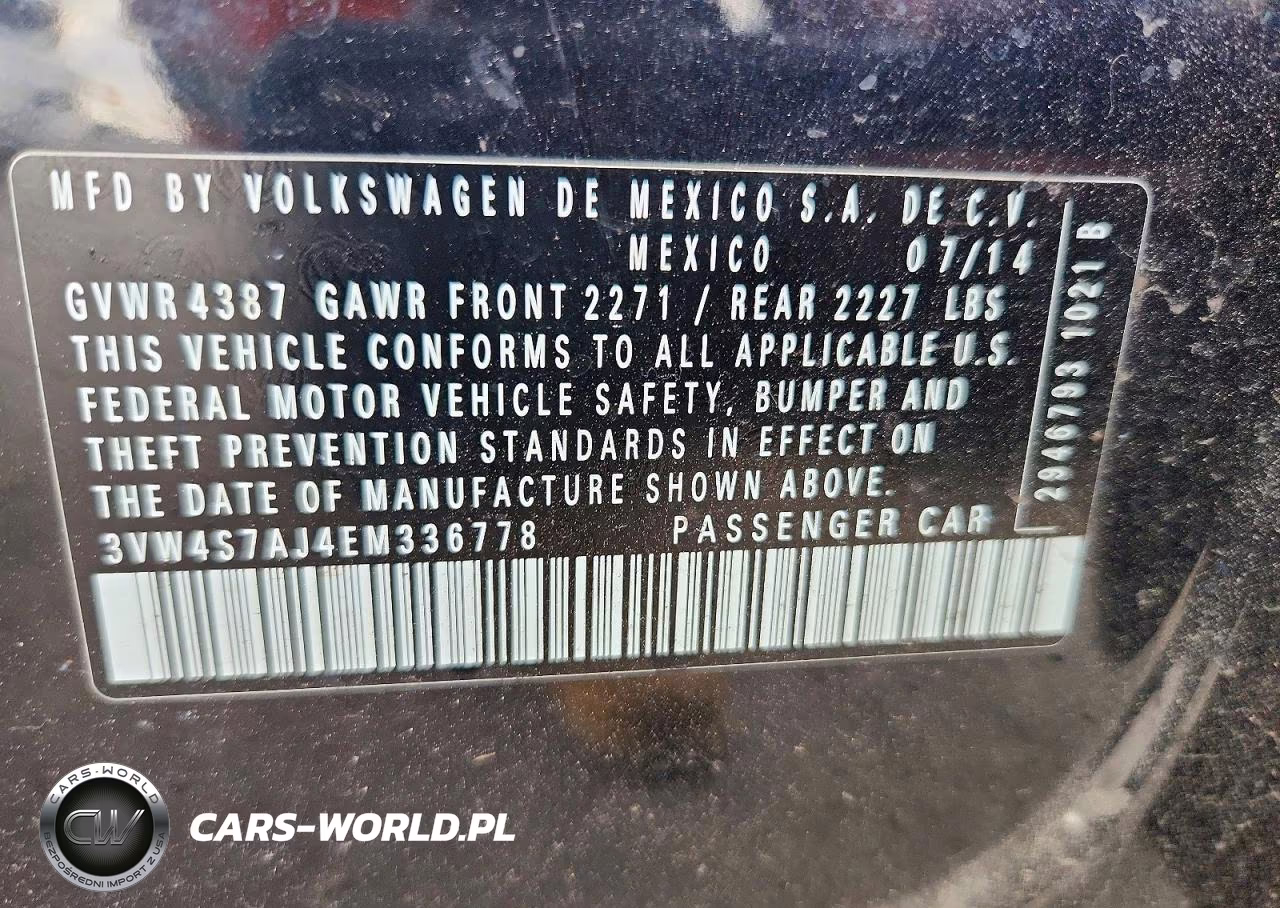2014 Volkswagen Jetta Gli VIN:3VW4S7AJ4EM336778 - 12