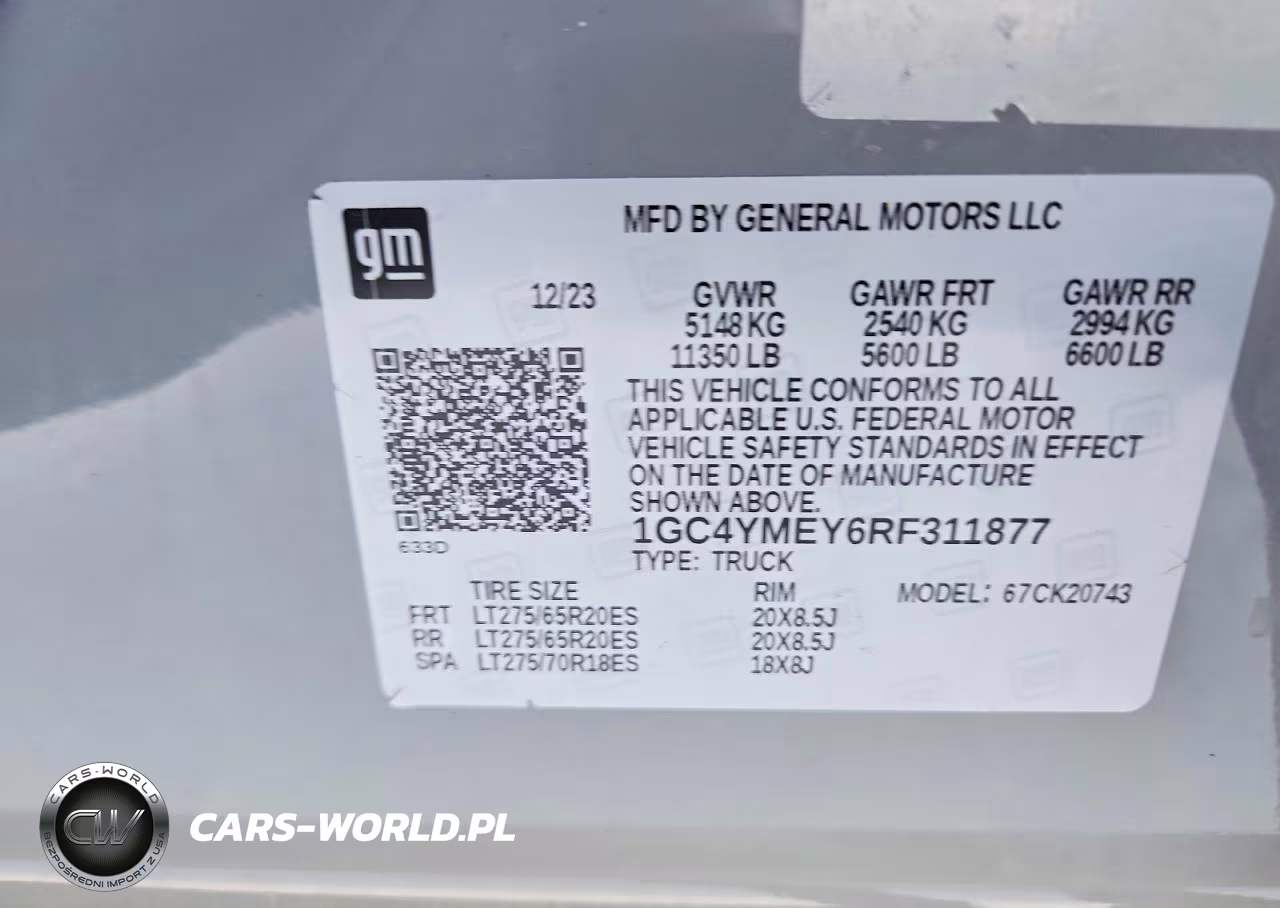 2024 Chevrolet Silverado K2500 Custom VIN:1GC4YMEY6RF311877 - 12