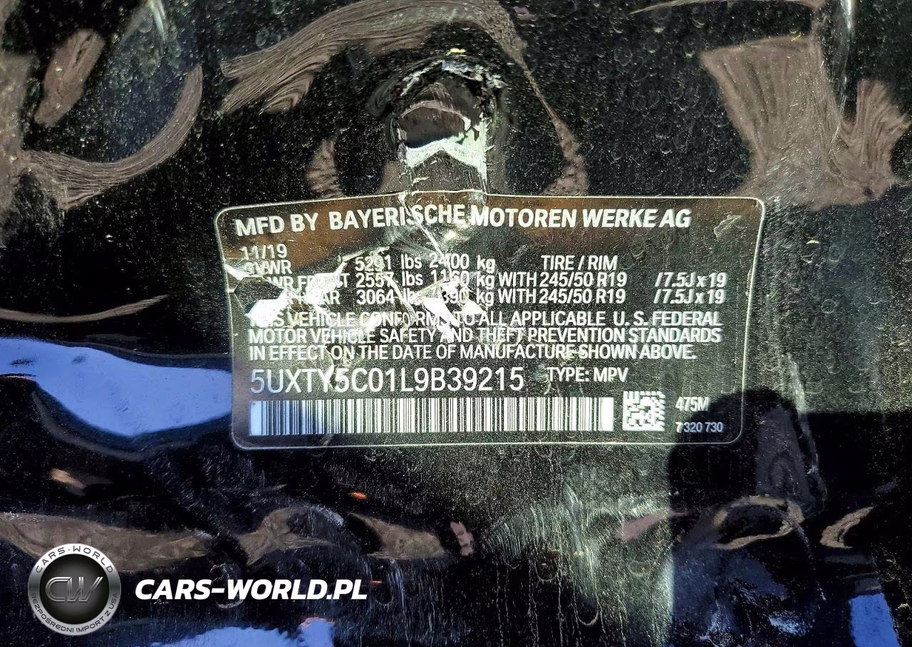 2020 BMW X3 xDrive30I VIN:5UXTY5C01L9B39215 - 13