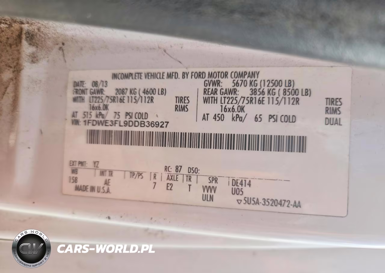 2013 Ford E350 - Mobile Repair Unit VIN:1FDWE3FL9DDB36927 - 12