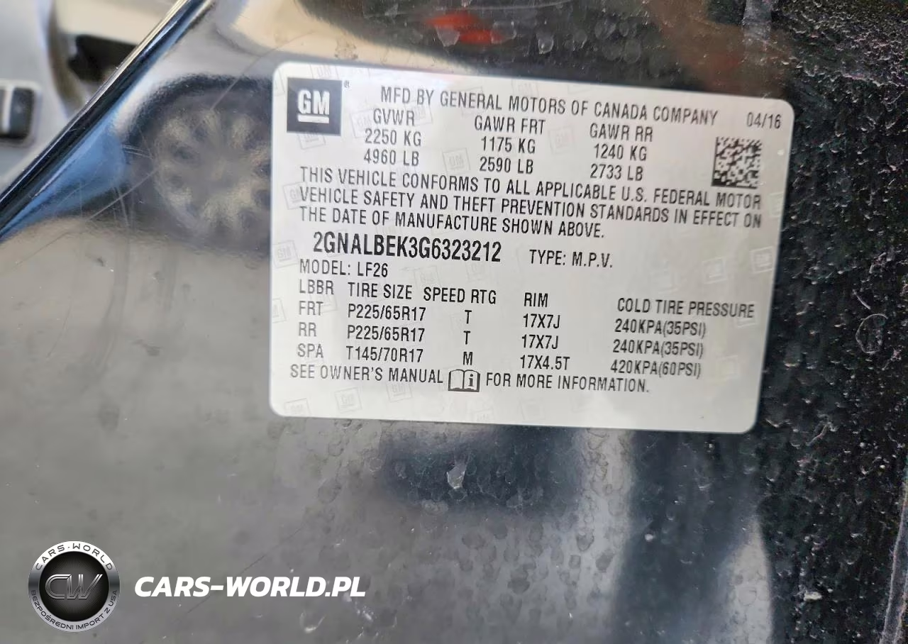 2016 Chevrolet Equinox Ls VIN:2GNALBEK3G6323212 - 13