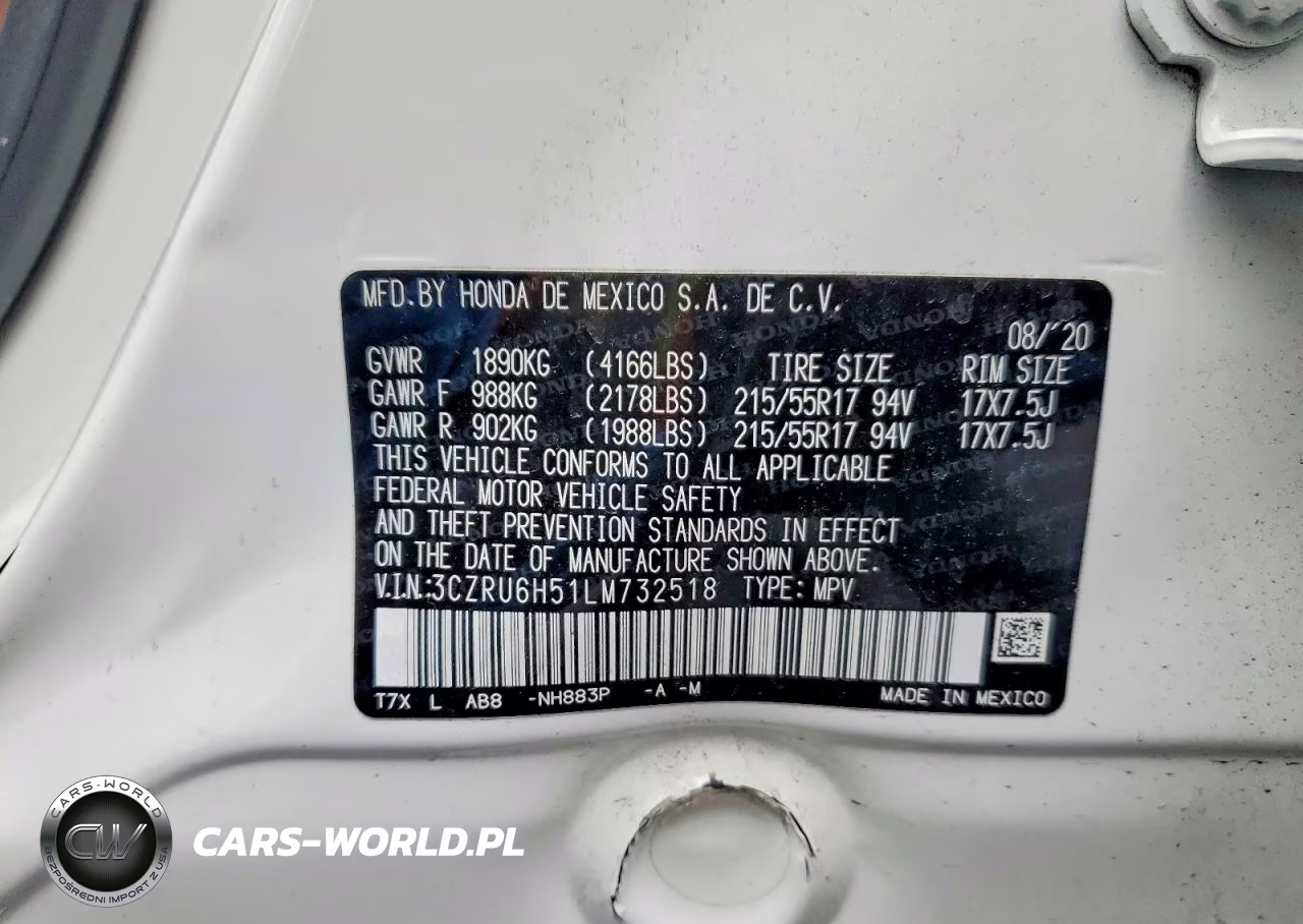 2020 Honda Hr-V Ex VIN:3CZRU6H51LM732518 - 13