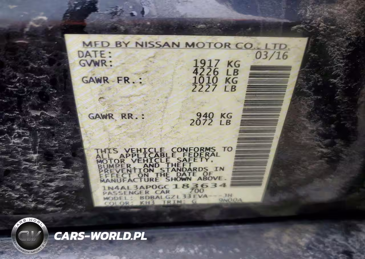 2016 Nissan Altima 2.5 S VIN:1N4AL3AP0GC183634 - 13