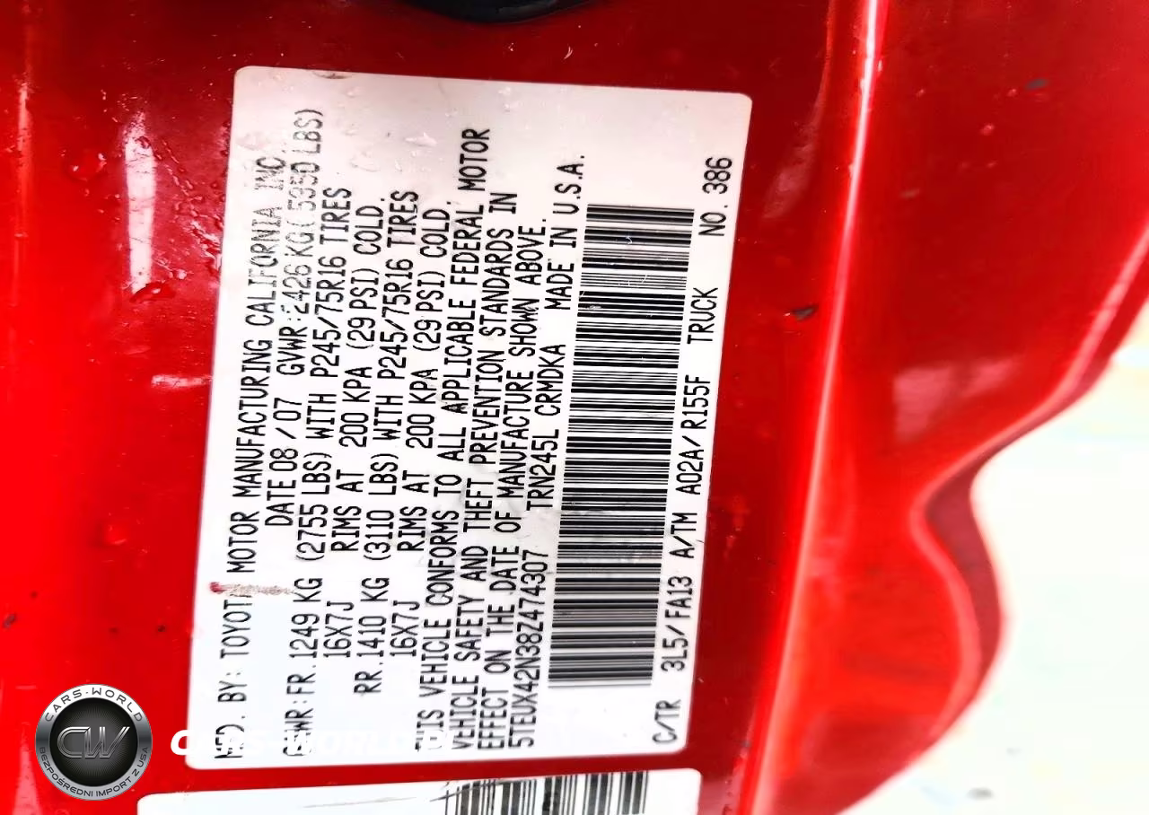 2008 Toyota Tacoma Base VIN:5TEUX42N38Z474307 - 13
