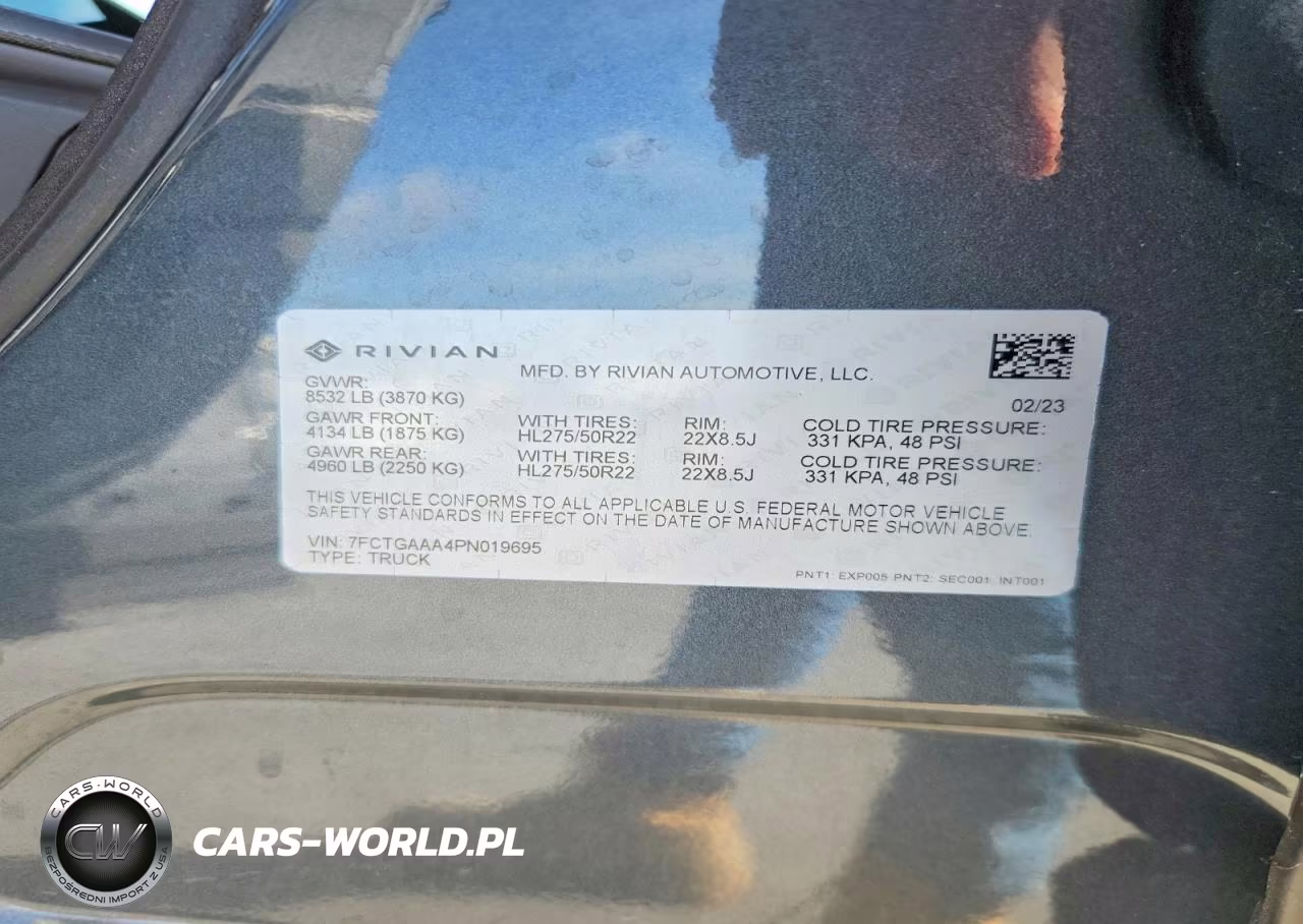 2023 Rivian R1T Adventure VIN:7FCTGAAA4PN019695 - 13