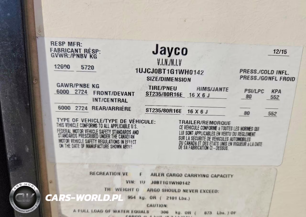 2016 Jayco Eagle Camper VIN:1UJCJ0BT1G1WH0142 - 10