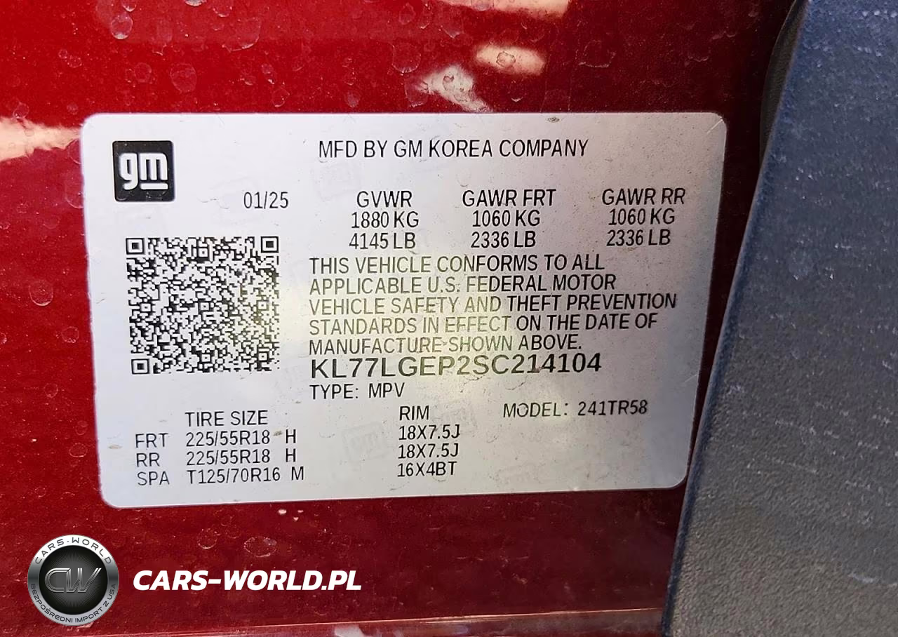 2025 Chevrolet Trax 1Rs VIN:KL77LGEP2SC214104 - 13
