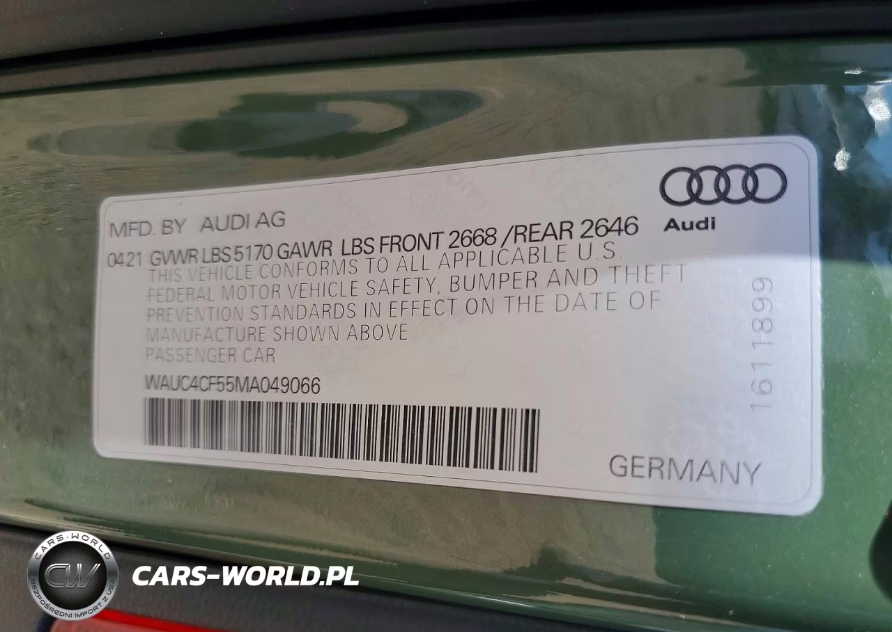 2021 Audi S5 Premium Plus VIN:WAUC4CF55MA049066 - 12