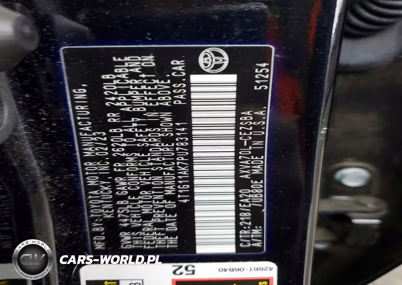 2023 Toyota Camry Se VIN:4T1G11AK7PU783141 - 12