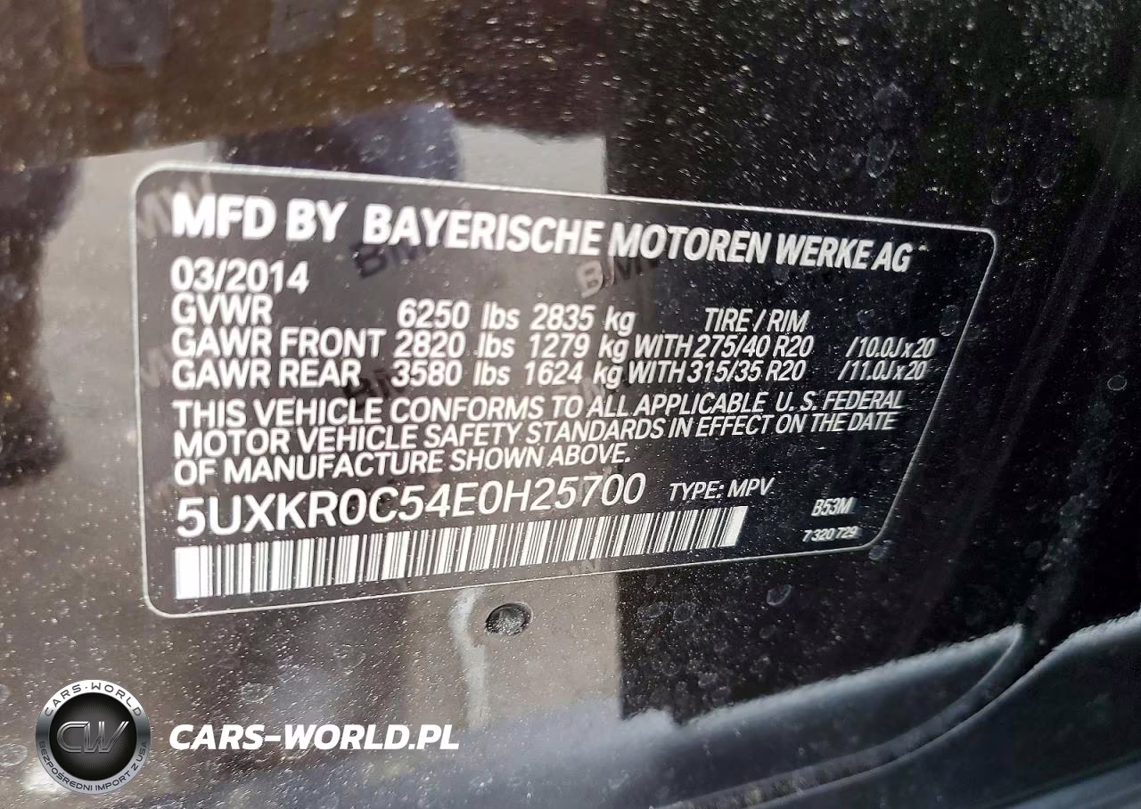 2014 BMW X5 xDrive35I VIN:5UXKR0C54E0H25700 - 14