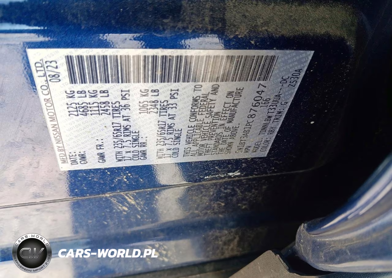 2023 Nissan Rogue S VIN:5N1BT3AB1PC876047 - 12