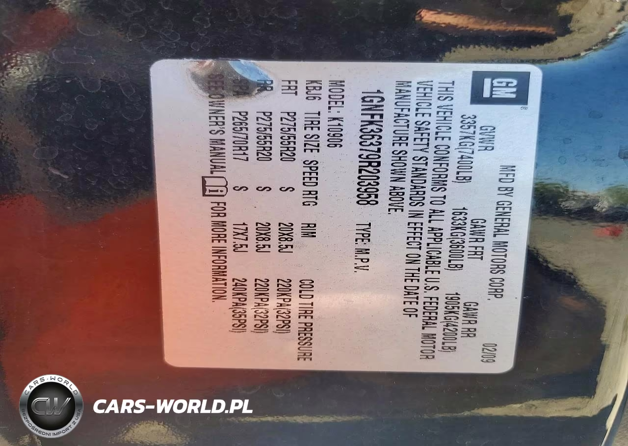 2009 Chevrolet Suburban K1500 Ltz VIN:1GNFK36379R203958 - 14