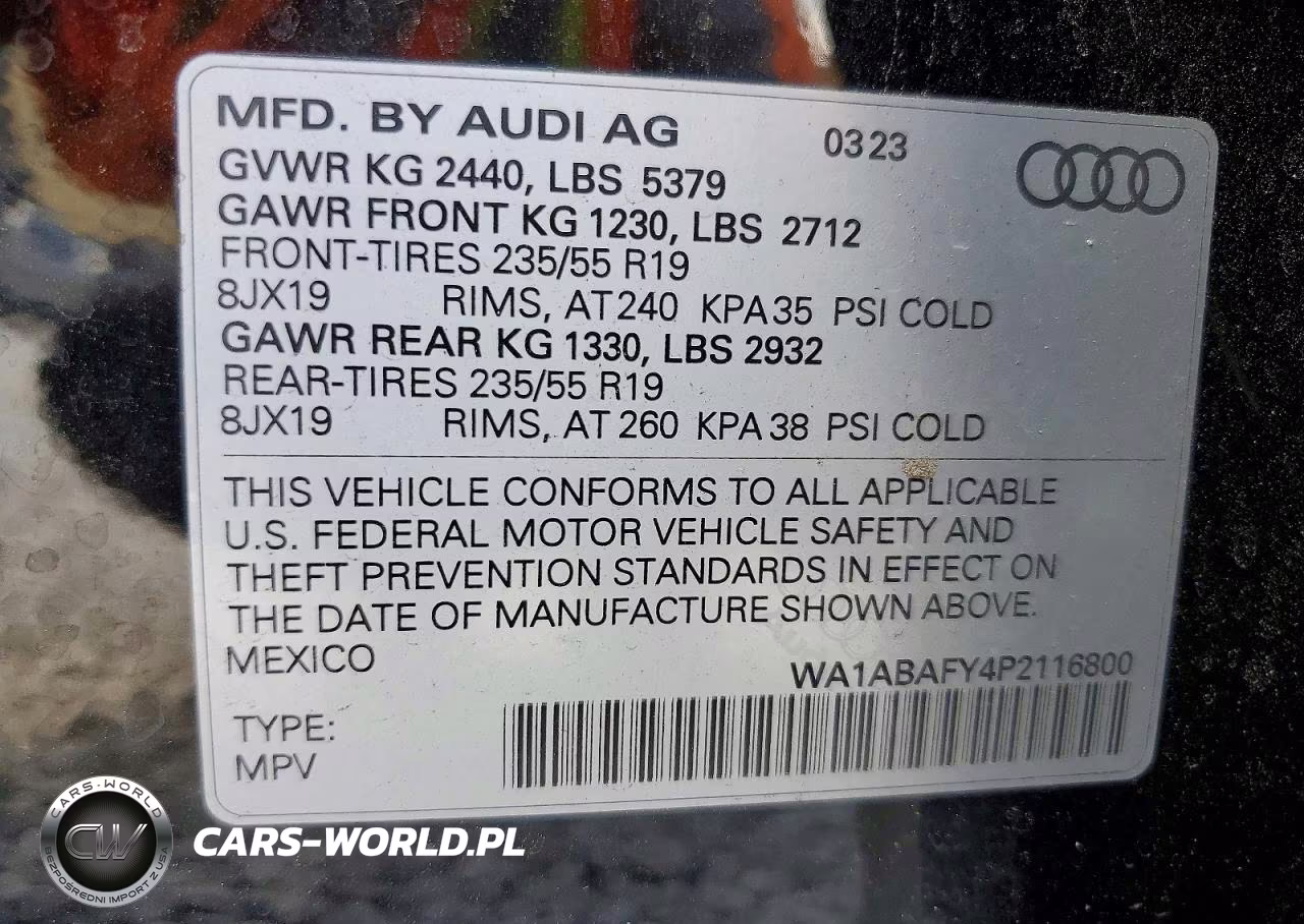 2023 Audi Q5 Premium 40 VIN:WA1ABAFY4P2116800 - 12
