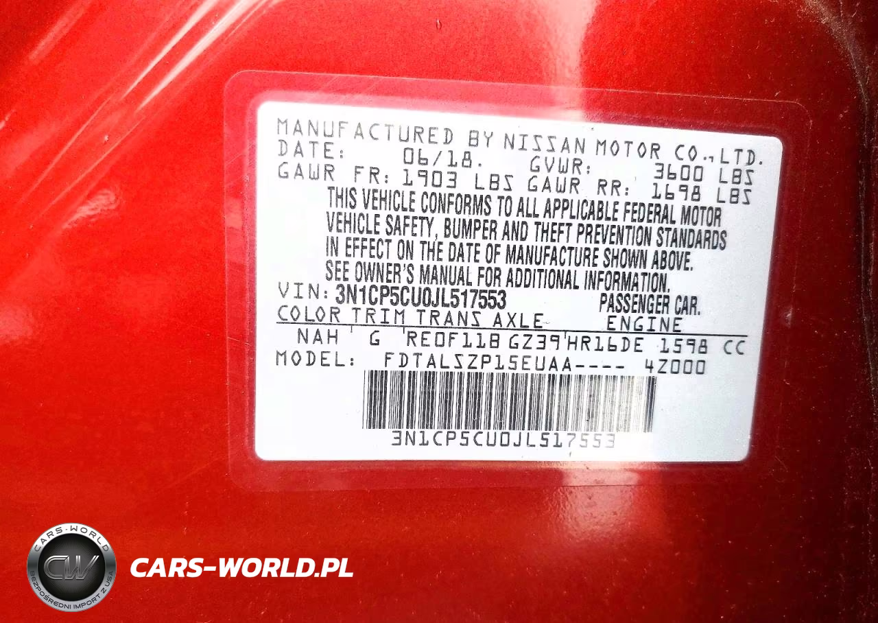 2018 Nissan Kicks Sv VIN:3N1CP5CU0JL517553 - 12