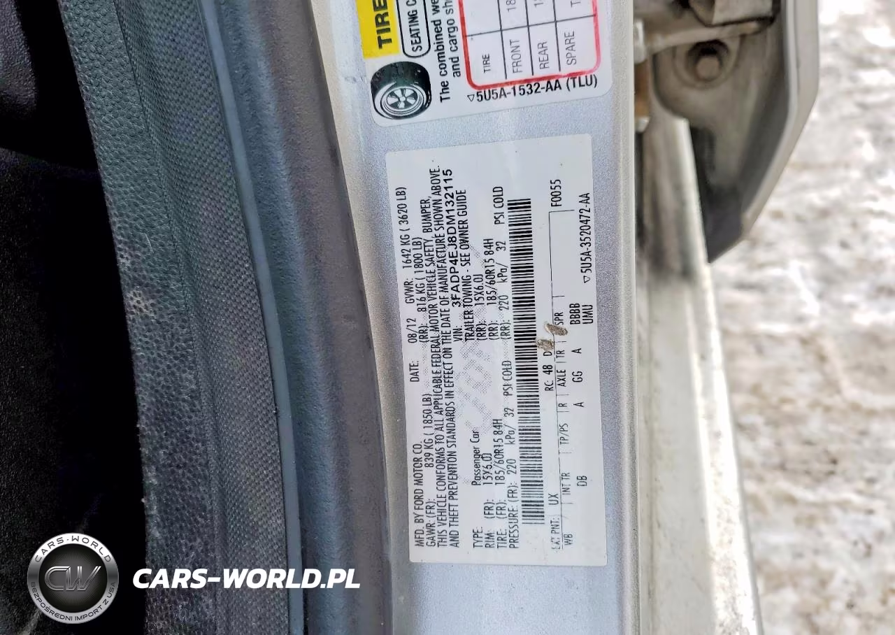 2013 Ford Fiesta Se VIN:3FADP4EJ8DM132115 - 12