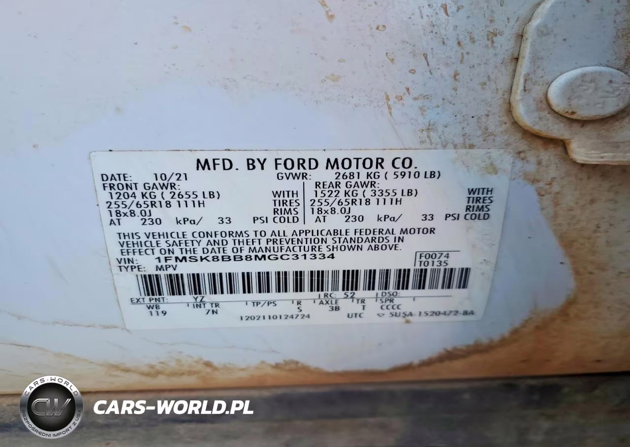 2021 Ford Explorer VIN:1FMSK8BB8MGC31334 - 13