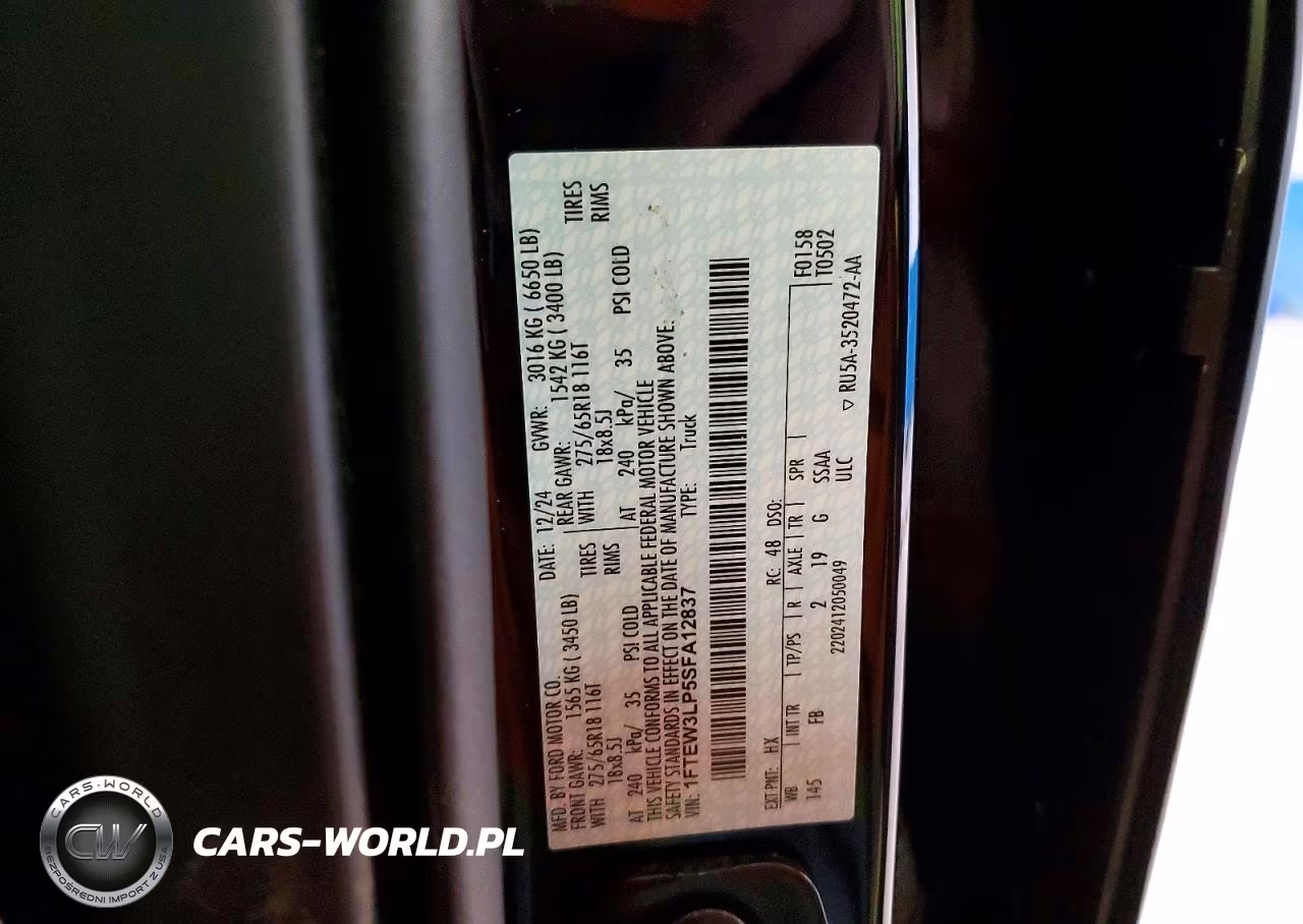 2025 Ford F150 Xlt VIN:1FTEW3LP5SFA12837 - 12