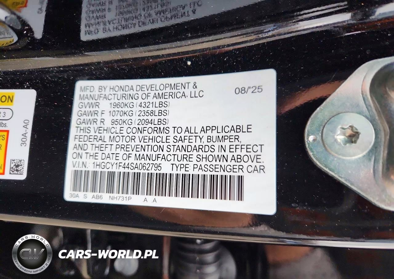2025 Honda Accord Se VIN:1HGCY1F44SA062795 - 12