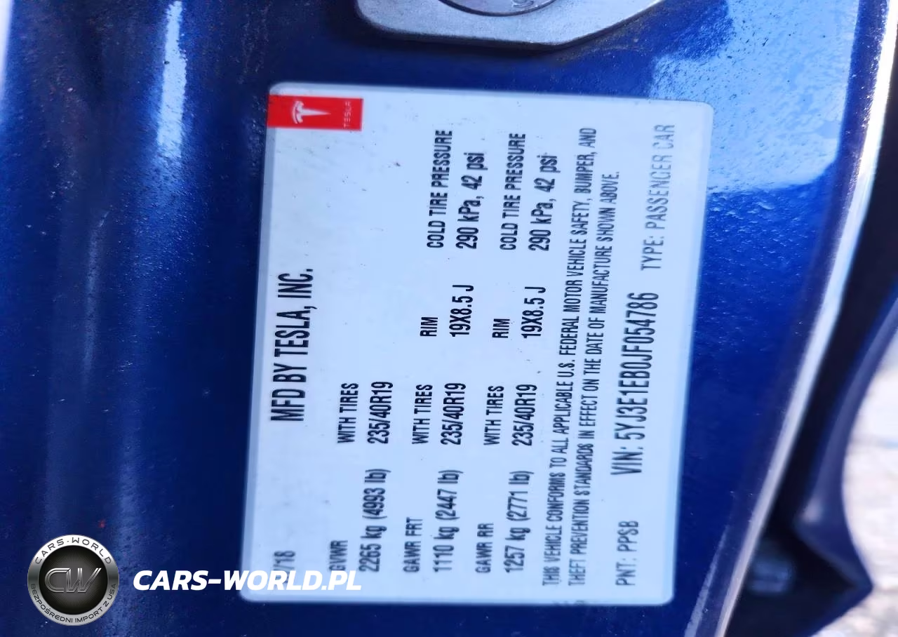 2018 Tesla Model 3 VIN:5YJ3E1EB0JF054786 - 12