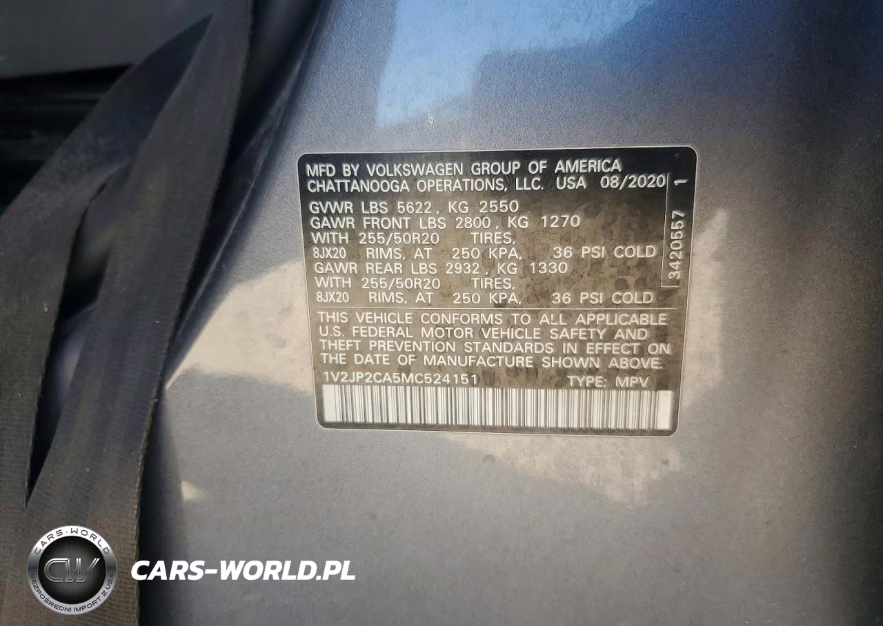 2021 Volkswagen Atlas Se VIN:1V2JP2CA5MC524151 - 13